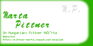 marta pittner business card